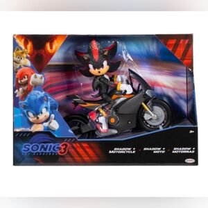Sonic 3 Shadow Action Figure with Black Motorcycle - Branded Playset